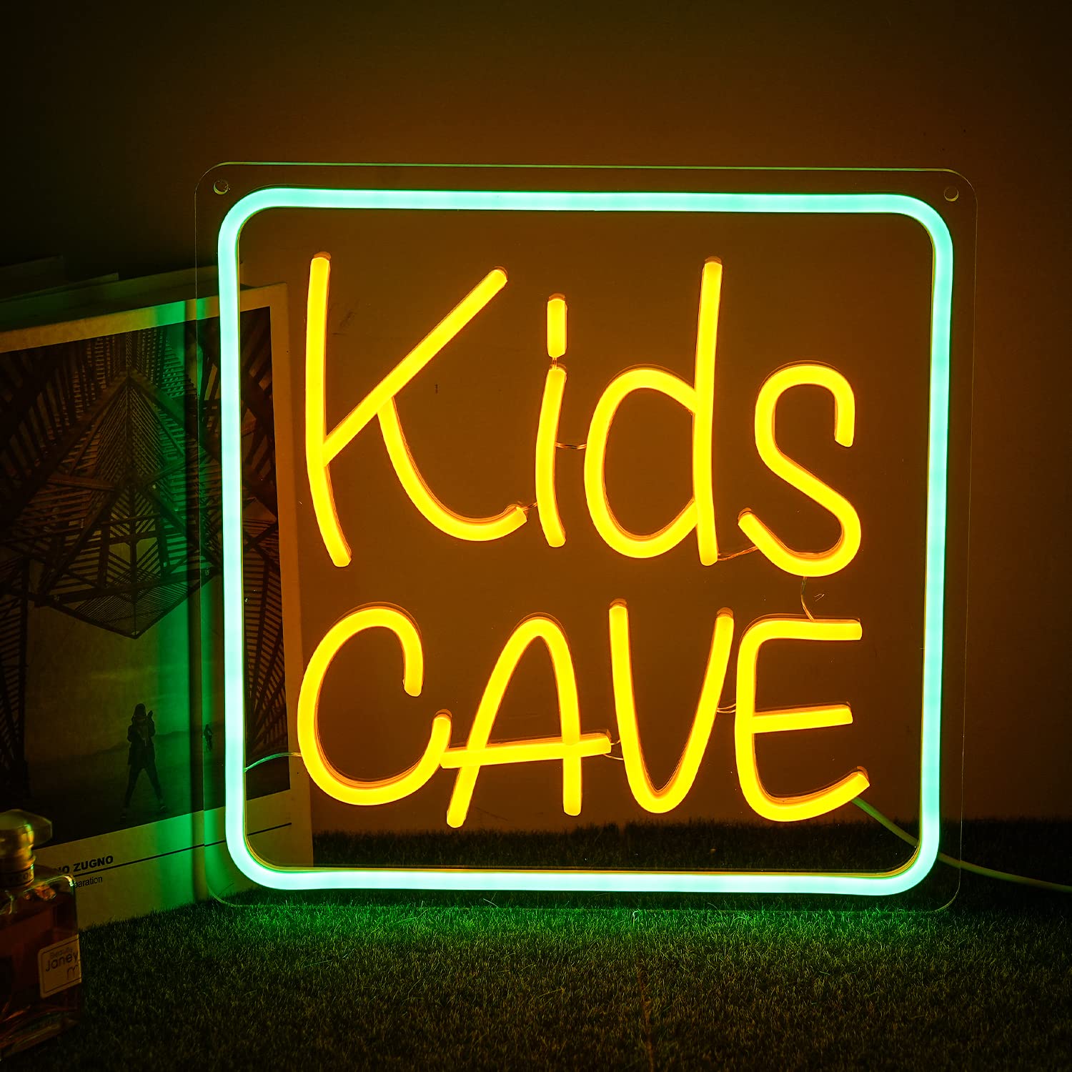 어린이 동굴 다채로운 네온 사인 네온 조명, 침실 벽 장식, 파티, 어린이 동굴 홈 장식, 다이나믹 컬러 선물